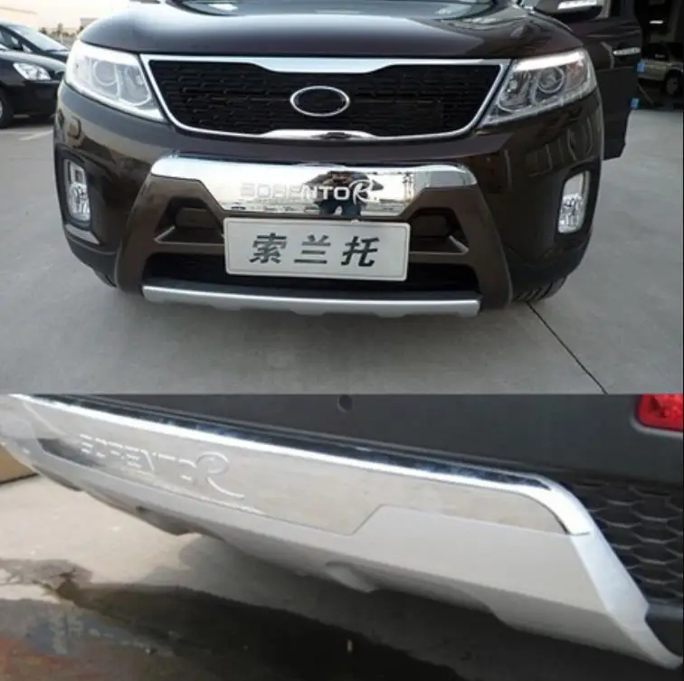 Автомобильные аксессуары для 2013 KIA Sorento, автомобильный Стайлинг, хорошее качество, пластик ABS, хром, передний+ задний бампер, накладка, быстрая