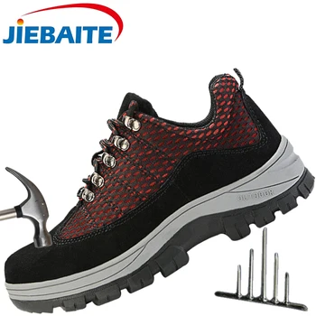 

New 2019 Indestructible Shoes Men Work Safety Boots Unisex Outdoor Steel Nose Puncture Proof Protective Man Safety Shoes