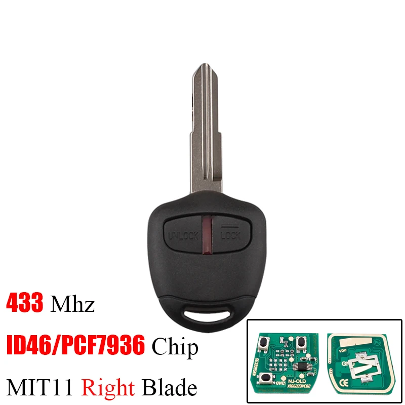 BHKEY-2-3Buttons-Remote-key-For-Mitsubishi-433Mhz-Transponder-Chip-ID46-For-Mitsubishi-L200-Shogun-Pajero