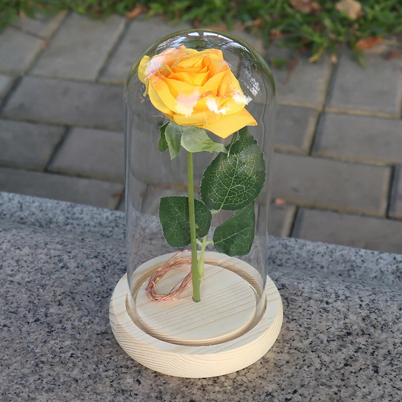 Роза Красавица и чудовище, искусственные цветы, Роза для свадьбы, рождественские украшения для дома, искусственные розы, подарок на день Святого Валентина - Цвет: Yellow