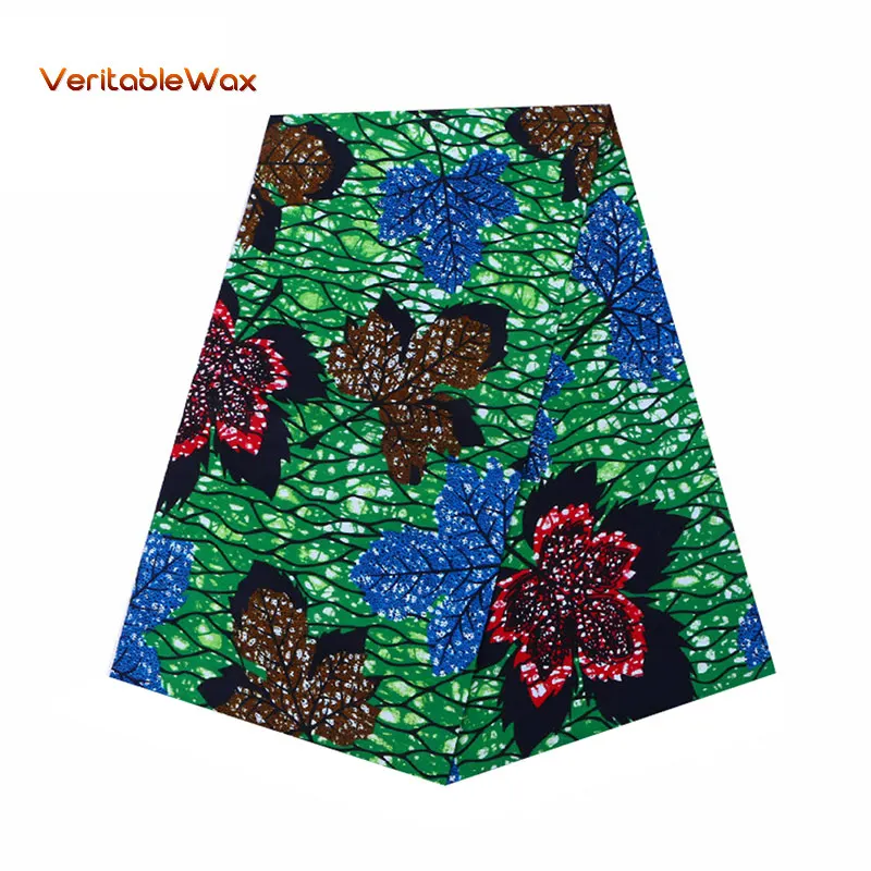 Африканский Анкара Африканский Воск Печать Ткань Хлопок veco-friendly настоящий голландский Печатный воск Лоскутная Ткань 24FS1070