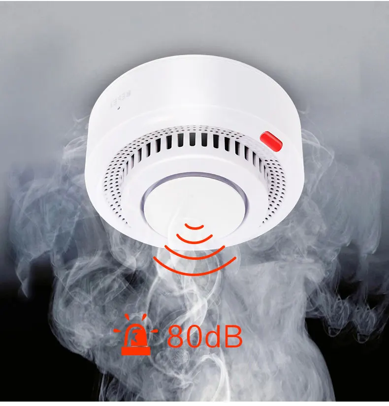 tuya wi fi detector de fumaça alarme de som por atacado sensor incêndio smokehouse combinação sistema de alarme de segurança em casa inteligente