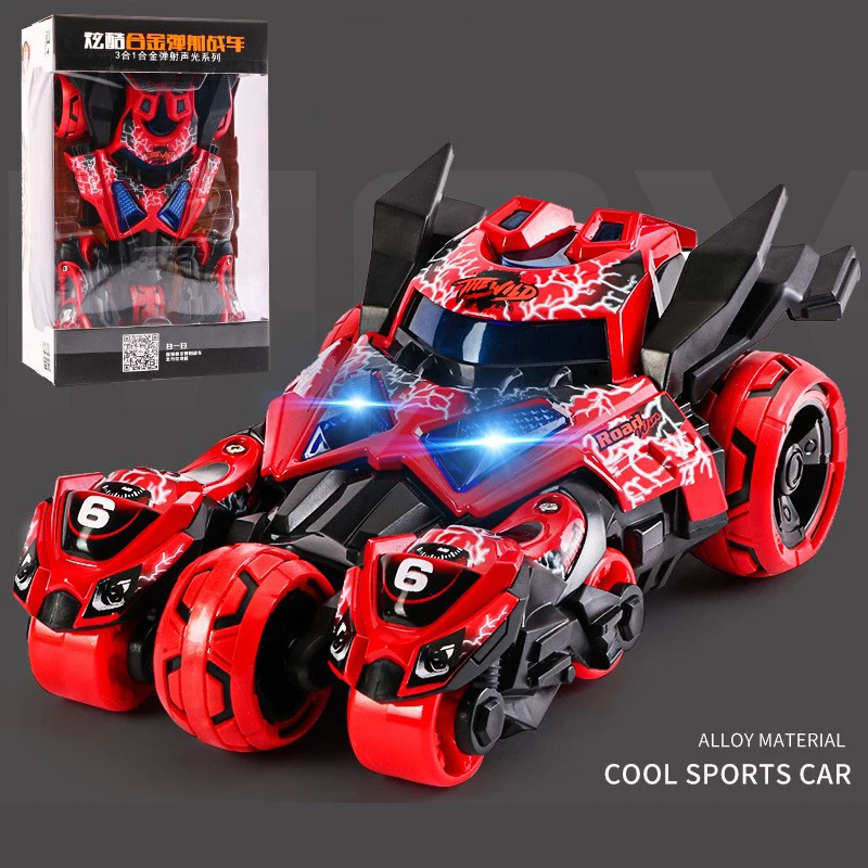 

NEW 1:32 Car Toy LED Light Up Cars for Glow Race Track with Cool Flashing Light Best Gift for Children(Ejectable Motorcycle)