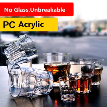 

Acrylic Cups For Party Bar Plastic Unbreakable Drinking Glasses Family Stackable Juice Water Cups Set Soda Milk Beer Spirits Cup