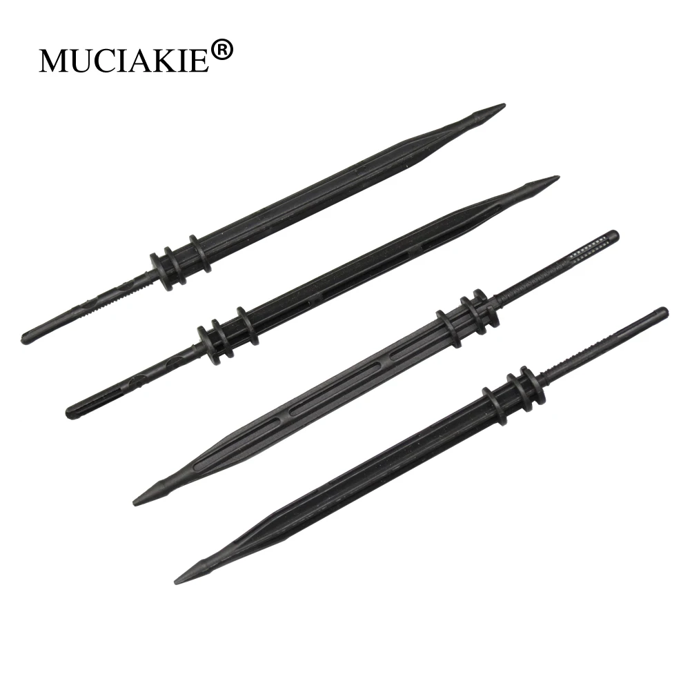 MUCIAKIE 50 шт. черные прямые микроороситель на штыре сад 3/5 мм шланг экономии воды микро капельного орошения с разбрызгиванием воды оборудование для полива