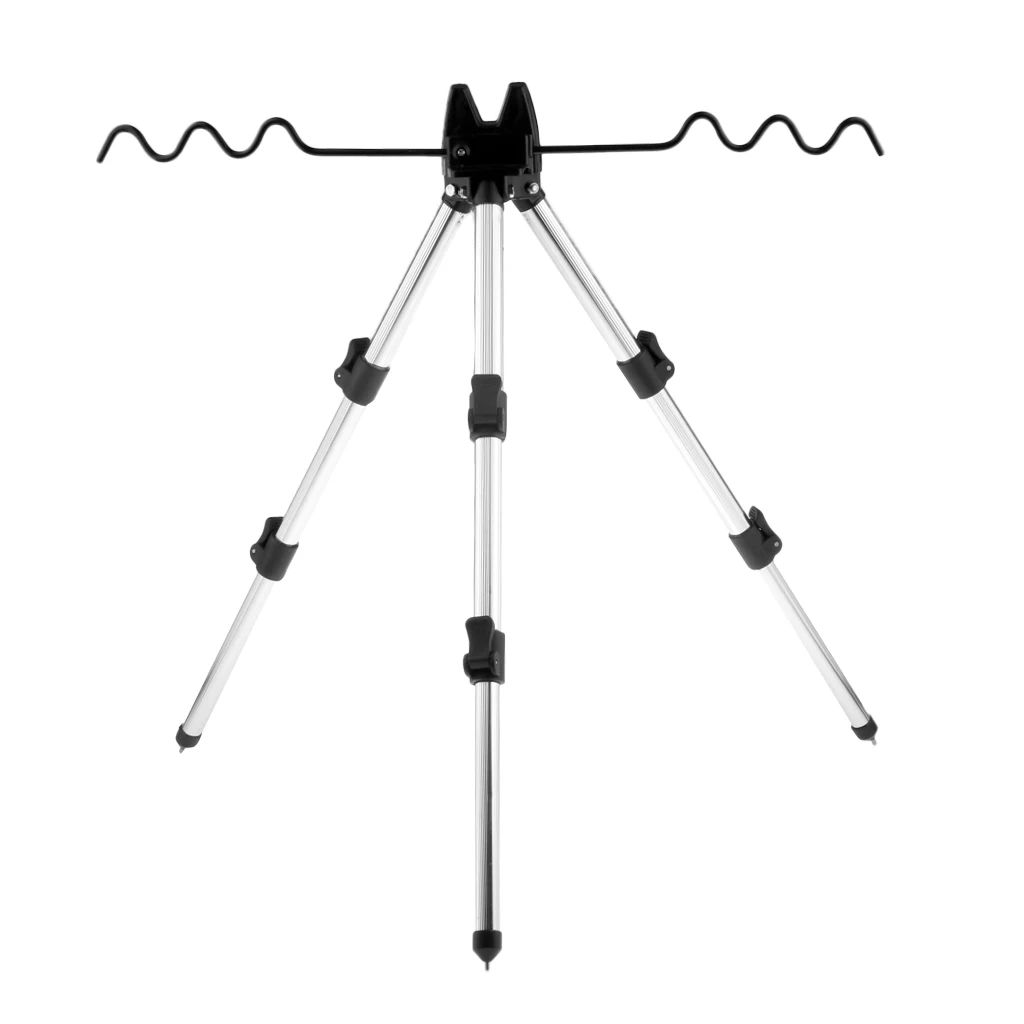 Fishing Rod Tripod Stand Telescopic Fishing Rod Holder Land Hook