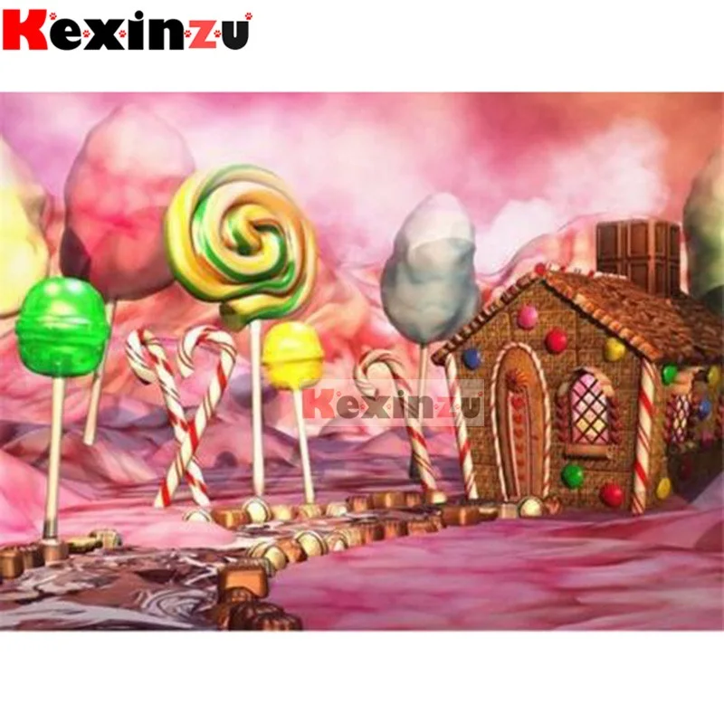 5D DIY Full Square/Round Drill Diamond Painting Kit &quotCandy World&quot Embroidery Mosaic Cross Stitch Stickers Decor Gift X0900 | Дом и сад
