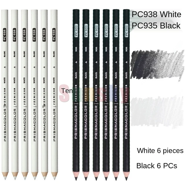 1/2pcs Prismacolor Colored Pencil Black White Professional Highlight Sketch  pencils Graphite Artist Drawing Blending