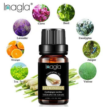 

Inagla Citronella 10ML Essential Oils 100% Pure Natural Pure Essential Oils for Aromatherapy Diffusers Oil Home Air Care