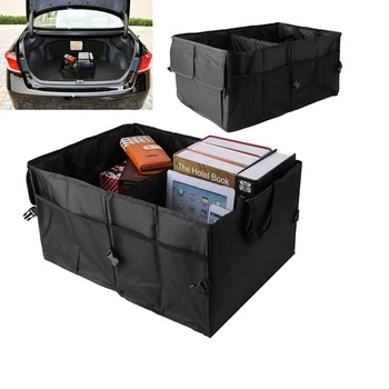 

Black Car Folding Storage Box Multifunction Backup Sort Out Storage Box Practical Car Interior Accessories