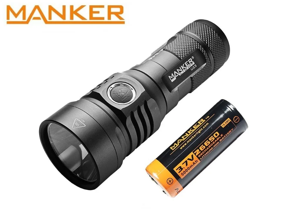 Светодиодный фонарик Manker U23 2000 люмен XHP 35 HD USB Type C 5000 мАч перезаряжаемый 26650|cree