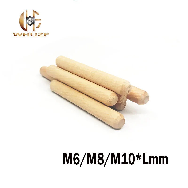Деревянный дюбель, штифт M6/M8/M10* L мм, ящик для шкафа, круглая рифленая деревянная штифта, штифты для рукоделия, штифты, набор стержней, мебельный штуцер, деревянный дюбель