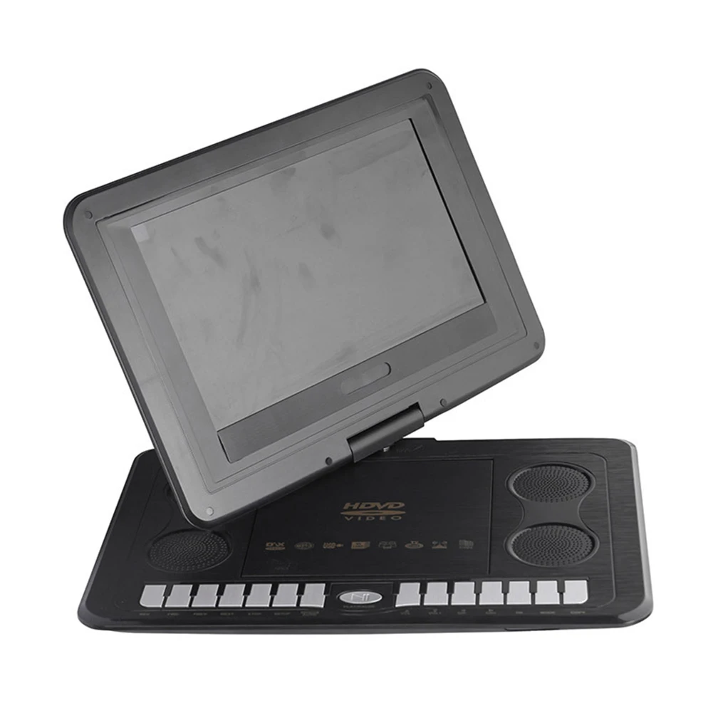 DVD плеер Домашний USB VCD перезаряжаемый аккумулятор для автомобиля тв игры 16:9 HD видео 13,8 дюймов широкоэкранный ЖК-экран портативный