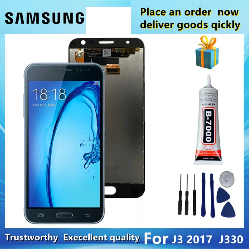 screen for lcd phones good Original for SAMSUNG Galaxy J3 2017 J330 J330F LCD Display No Dead Pixel Touch Screen Sigitizer Assembly Replacment mobile lcd screen