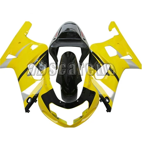 Полный набор обтекателей для Suzuki GSXR600 GSXR750 K1 2000 2001 2002 2003 ABS пластик кузова мотоцикла глянцевый желтый черный Чехлы