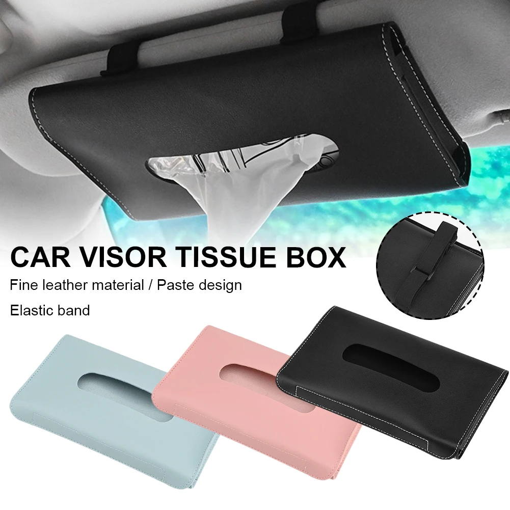 Tissue Boxes Car Tissue Box Towel Sets Car Sun Visor Holder Auto