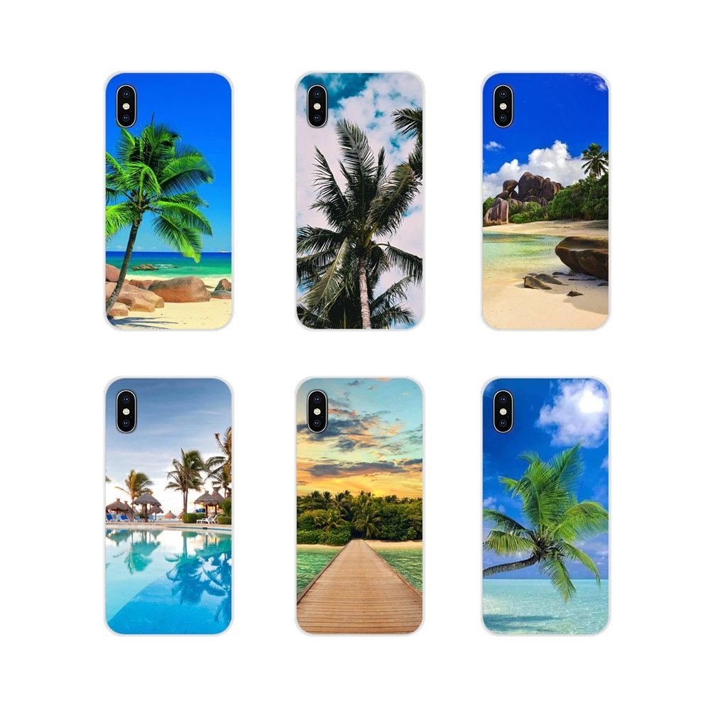 Прозрачный чехол из ТПУ для Samsung A10 A30 A40 A50 A60 A70 M30 Galaxy Note 2 3 4 5 8 9 10 PLUS тропические