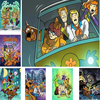 

5D DIY Diamond Painting Anime Cross Stitch Full Drill Diamond Scooby Doo Cartoon Embroidery Mosaic Home Decor Christmas Gift