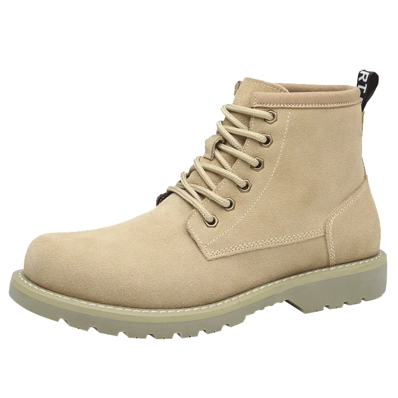 khaki boots KATESEN/мужские ботинки; очень теплые зимние качественные мужские ботинки из замши; плюшевые зимние ботинки на меху; зимняя обувь на меху для мужчин; уличные ботинки - Цвет: khaki boots