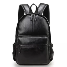 

Men's Backpack Leather School Backpack Bag Fashion Waterproof Travel Bag Casual Leather Book bag Male Travel Business Bags Pack
