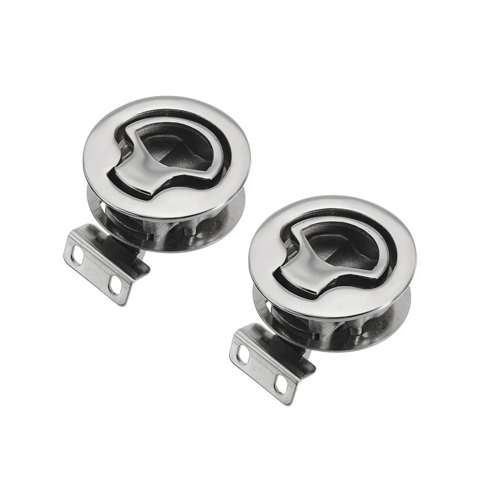 2pcs 2 Inch Stainless Steel 316 Boat Slam Flush Latch High Mirror