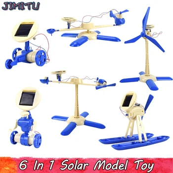 

6 IN 1 Solar Robot Model Kits Toys DIY Exploring Physical Science Experiment Assembly Educational Model Toy for Children Hobbies