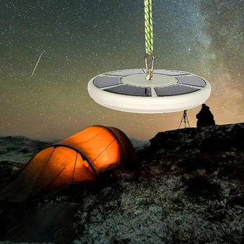 

42 LED Solar Flag Pole Light Tent Light Emergency Lamp Flashlight Hook Night Light For Camping