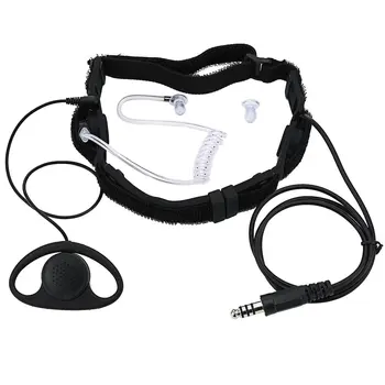 

New Throat Microphone Radio Telescopic Throat Vibration Throat Vibration Headset Earpiece for Walkie Talkie earphone