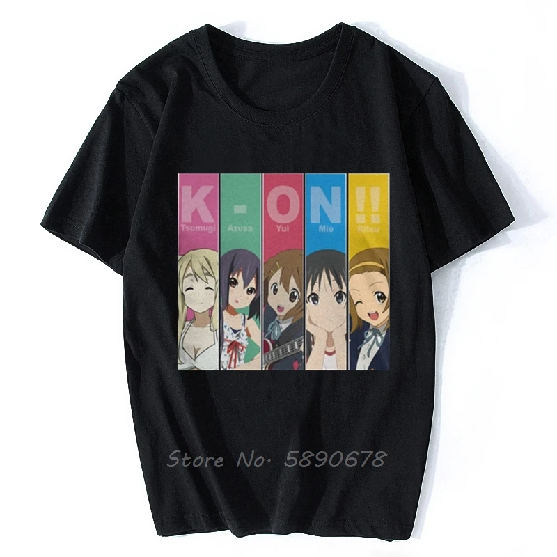 爆売り！ アニメに触発男性tシャツけいおんゆい日本音楽アニメレジャーt アイドル