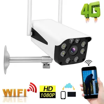 

1080P HD 4G WiFi IP66 Waterproof Camera Two-Way Radio Night Vision Security Cam EU Plug 100-240V New