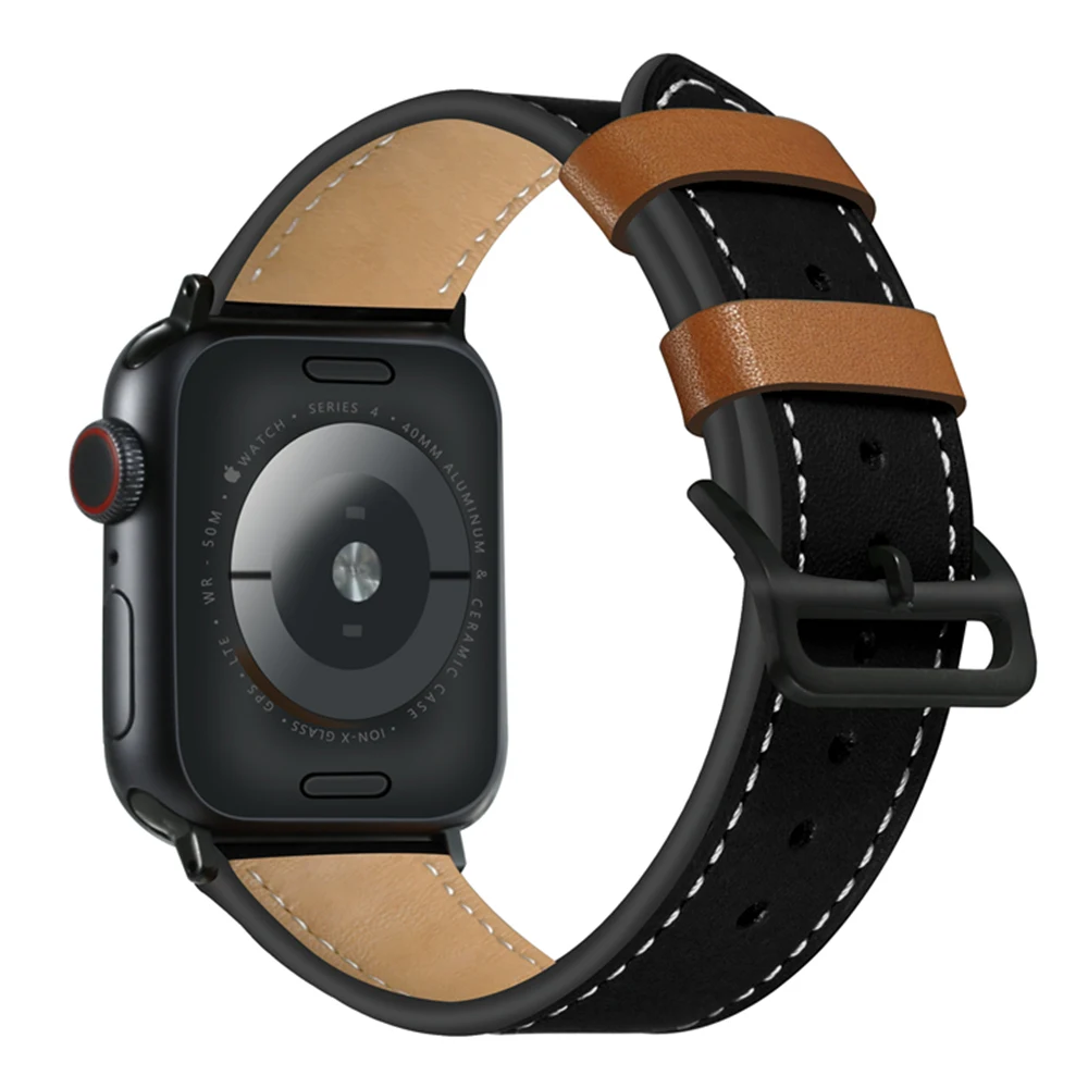 Лидер продаж ремешок для наручных часов Apple Watch, версии 4/3/2/1, спортивный кожаный браслет, 42, 38 мм, ремешок для наручных часов iwatch, ремешок 40 мм 44 мм, 38 мм, 42 мм