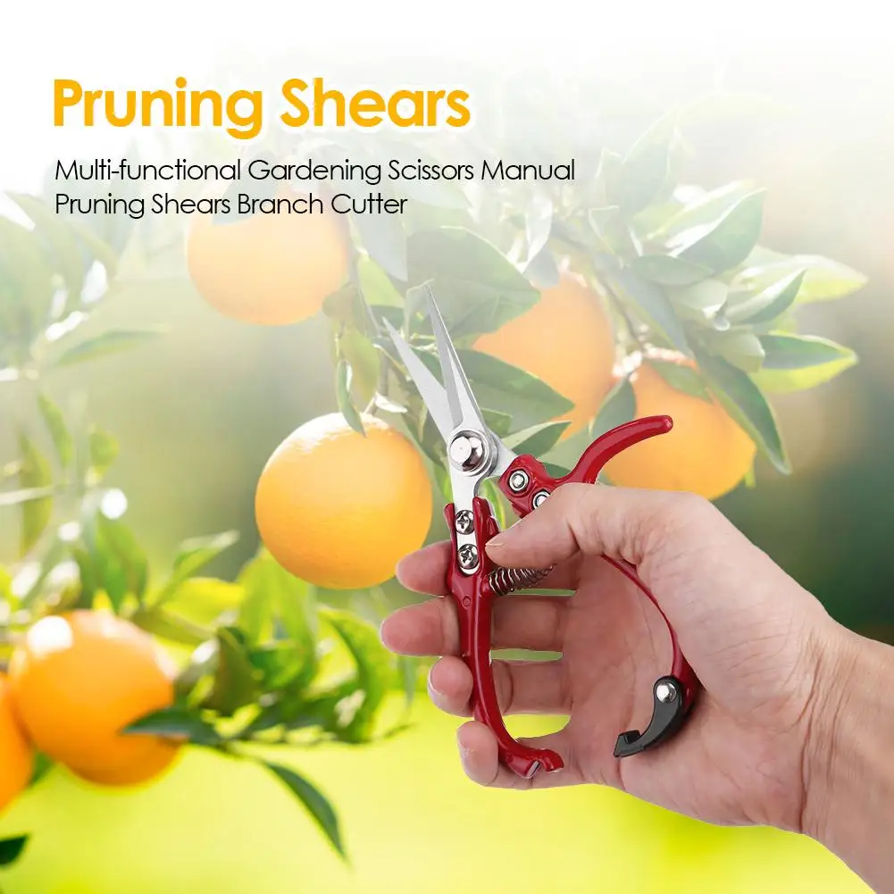 leaf blower and vacuum Labor-saving Garden Scissors Stainless Steel Spring Gardening Tree Pruning Shears Pruner Cutting Tool with Safety Buckle petrol grass strimmer