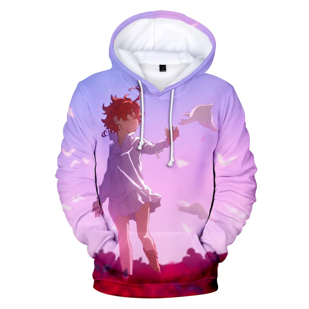 Мужская/Женская толстовка с капюшоном The Promised Neverland 3D Новое поступление осенней
