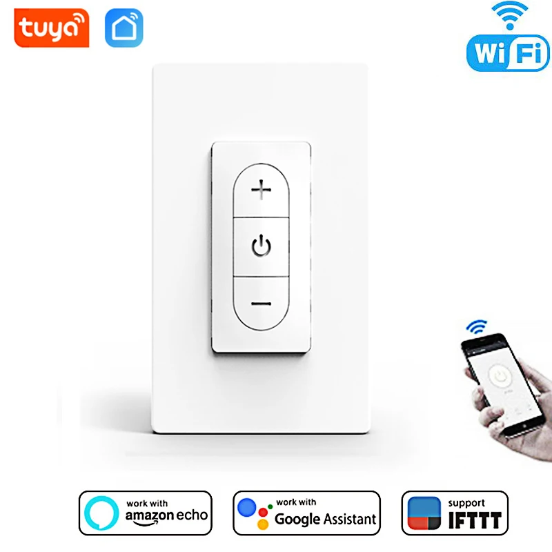 

Tuya Smart life Dimmer Light Switch US Wifi APP Remote Control CFL LED Max.150W Compatible Amazon Alexa Google Assistant IFTTT