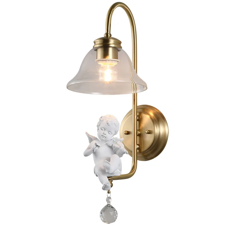 Lustra lampa роскошный Ангел настенный светильник креативный ресторан спальня