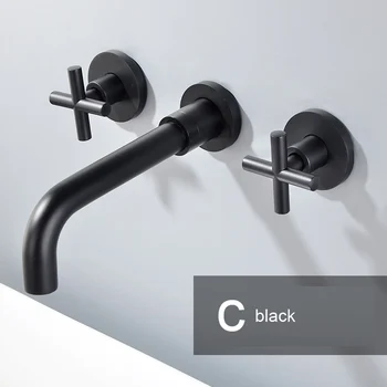 

Black Chrome Waterfall Basin Faucets Wall Mount Waterfall Faucet Single Handle Mixer Tap Bathroom Waterfall Basin Faucet