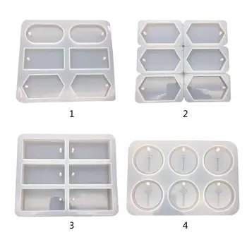 

DIY Crafts Wax Piece Mold Rectangular with Hole UV Resin Liquid Silicone Molds