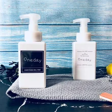 Нордический шик, диспенсер для шампуня, мыла, бутылка, пластиковый, белый цвет, для путешествий, портативный пресс для жидкости, бутылка для хранения пузырьков 450 мл