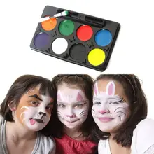 Картина для лица, боди-арт, сделай сам, макияж, клоун для косплея, палитра для рисования лица, бодиживопись, тату, макияж, 8 цветов, вечерние инструменты для Хэллоуина