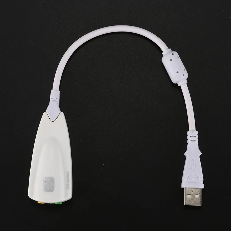 Внешняя звуковая карта USB 2,0 3D Virtual 7,1 Channel Звуковая карта адаптер для ПК Цвет: белый