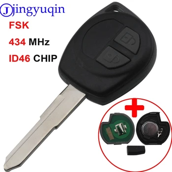 

jingyuqin 2Buttons Car Remote Key Shell For SUZUKI SWIFT SX4 ALTO VITARA IGNIS JIMNY Splash FSK 434MHz ID46 Chip