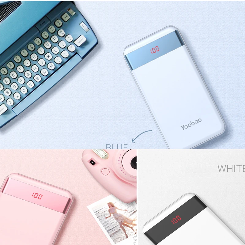 Портативное зарядное устройство Yoobao M20Pro 20000 мАч два выхода USB/вход (вход Lightning и