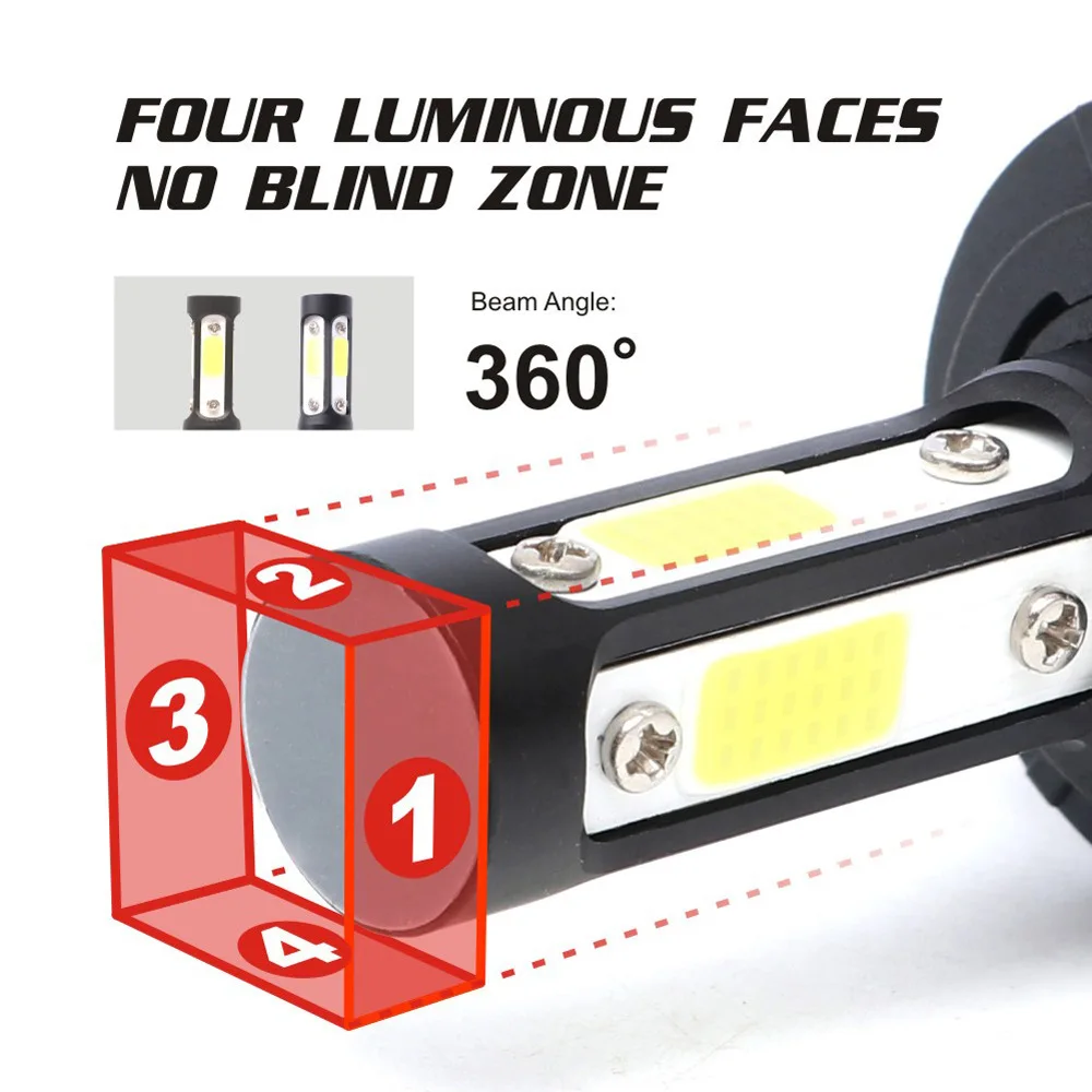 DLAND собственный N4 360 градусов светящиеся наиболее фокус 6400LM авто светодиодный лампы 80 Вт, H1 H3 H7 H11 9005 9006 H4