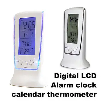 

Digital Alarm Clock LCD Temperature Table Alarm Clock Timekeeping Display Business Creativity Clock Watch Snooze Night Lamp