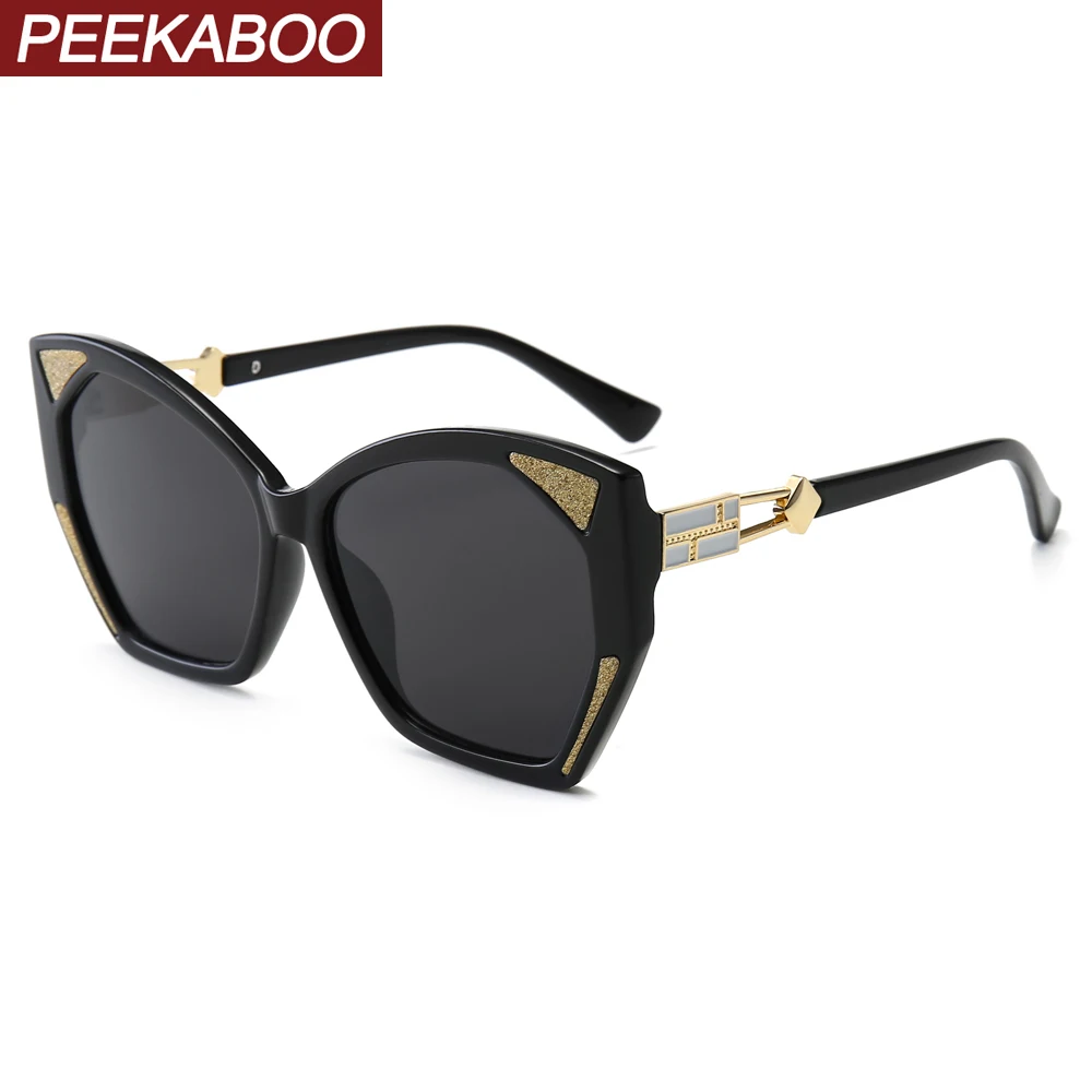 Peekaboo ретро женские солнцезащитные очки Бабочка Черный Серебряный зеркальный летний Стиль Солнцезащитные очки «кошачий глаз» Для женщин uv400