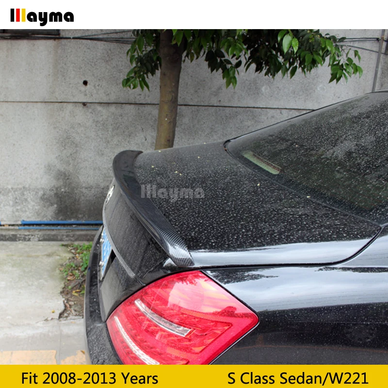 Спойлер для заднего крыла из углеродного волокна Mercedes Benz S class 4Door S350 S400 S500 W221 2008 2013
