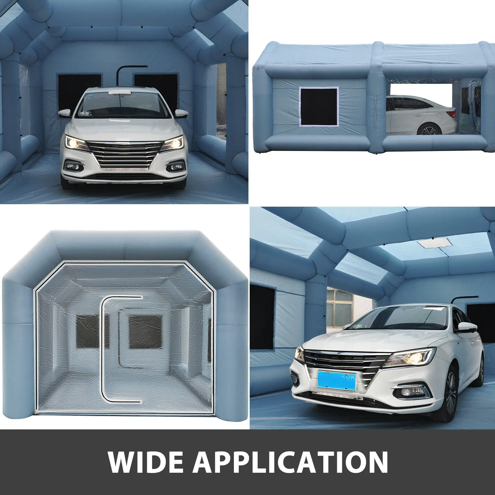 VEVOR Giant Car Tent With Blowers Inflatable Car Workstation Spray Paint Tent Booth Mobile Shelter Room Airbrush Outdoor Garage