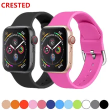 Силиконовый ремешок для apple watch band 44 мм 40 мм apple watch 5 4 3 band 38 мм 42 мм iwatch band 5 correa браслет ремешок для часов