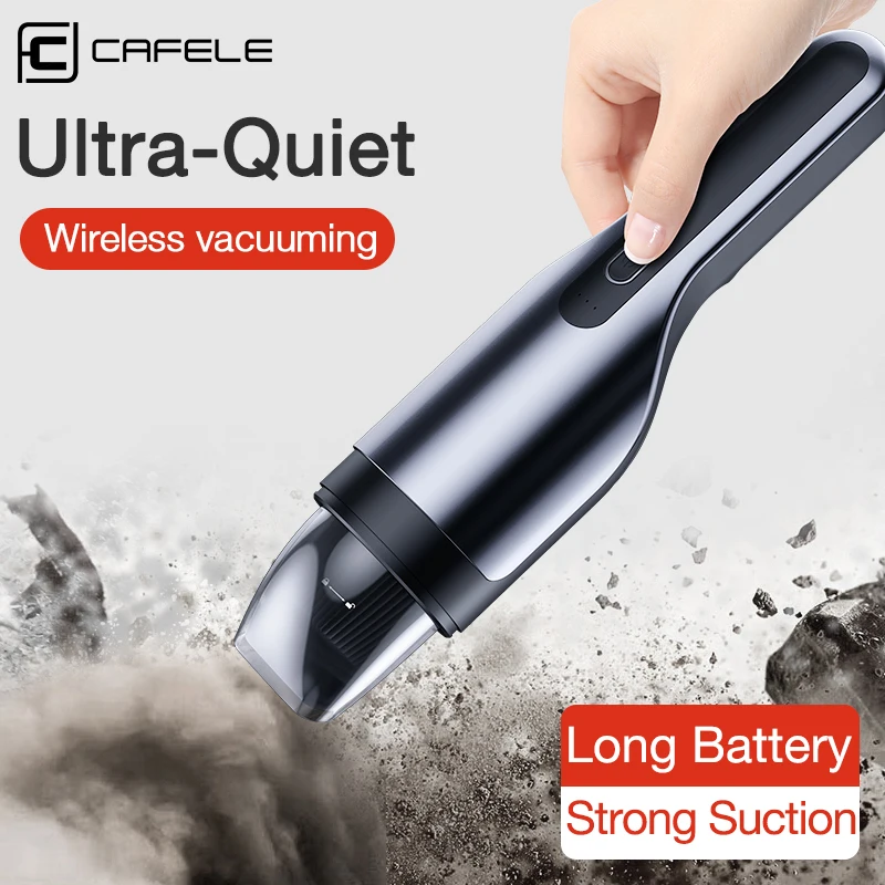 CAFELE Mini Car Vacuum Cleaner Wireless 80W 5500Pa Rechargeable Handheld Vacuum Cyclone Filter Wet/Dry Auto пылесос автобильный