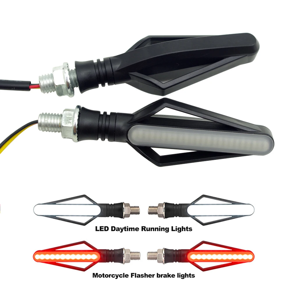 

Motorcycle Turn Signals LED Light Flowing Water Blinker Flashing Indicator Tail FOR suzuki bandit 600 yamaha xvs 650 BMW g310r
